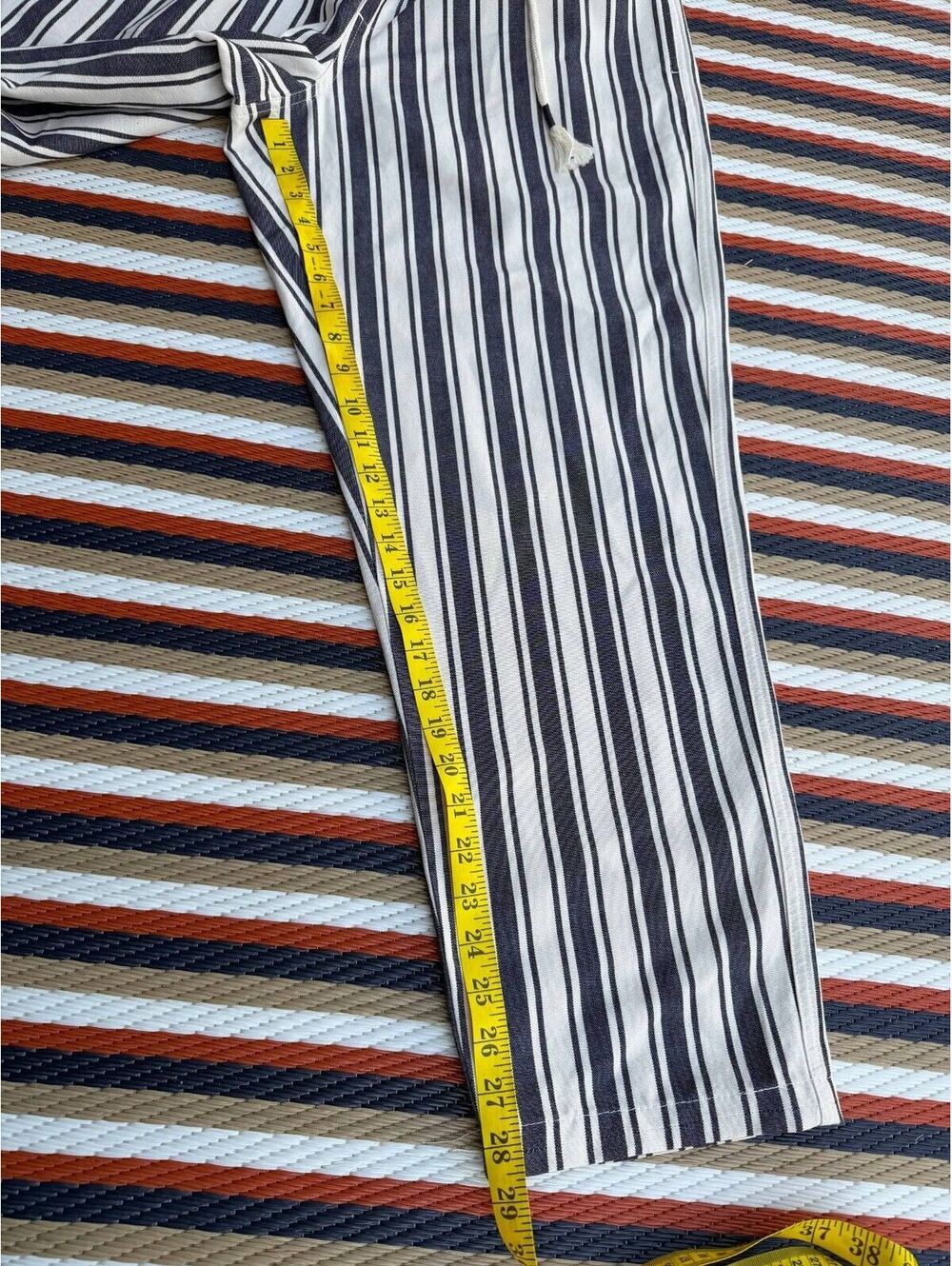 ORLEBAR BROWN Sonoran Striped Cotton-Canvas Drawstring Trousers Size 32 - Picture 9 of 9